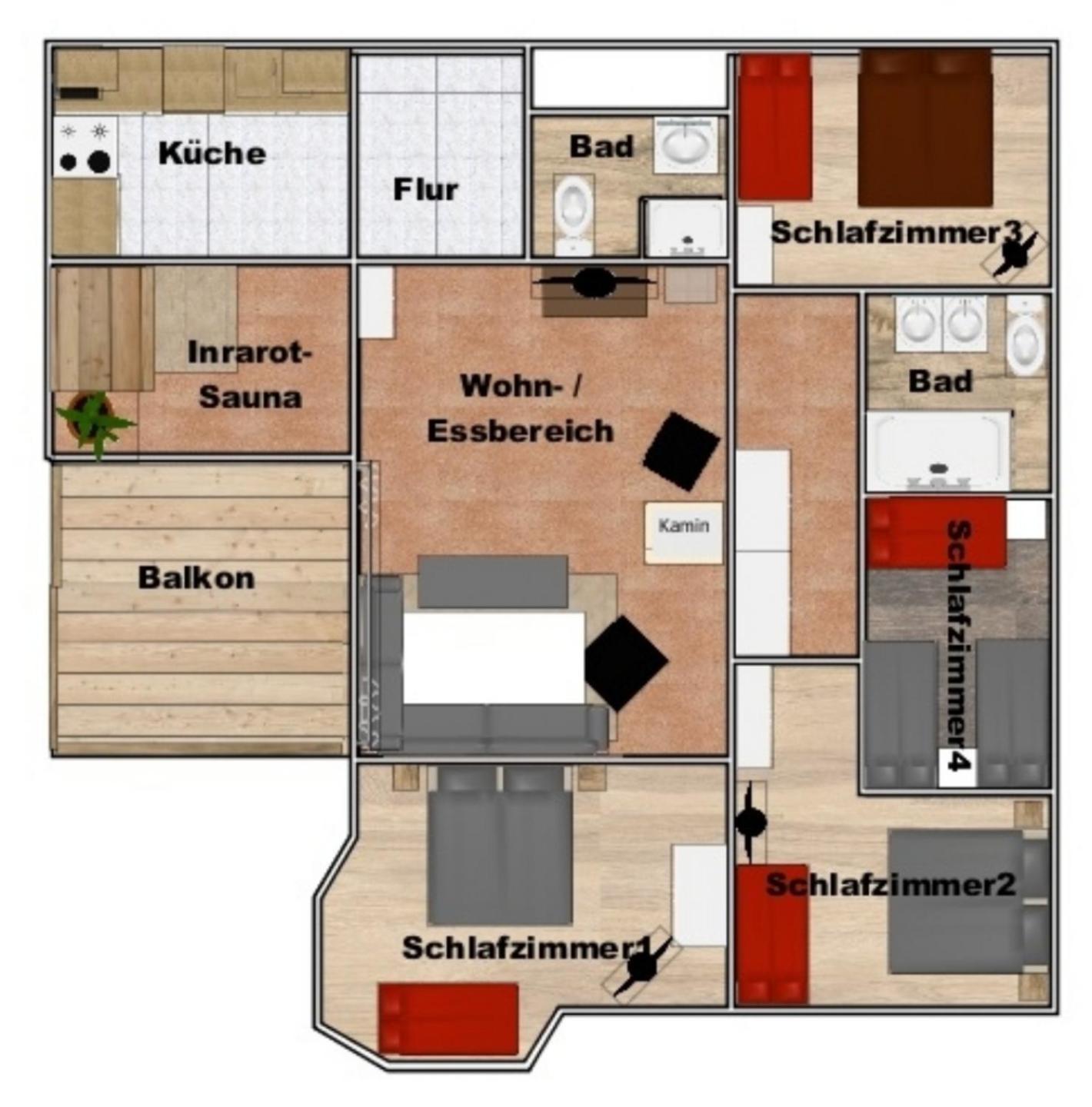 Appartementhaus Zraunig Flattach Quarto foto